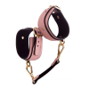 Plush Lined Wrist Cuffs with Chain Leash hardware and finish detail