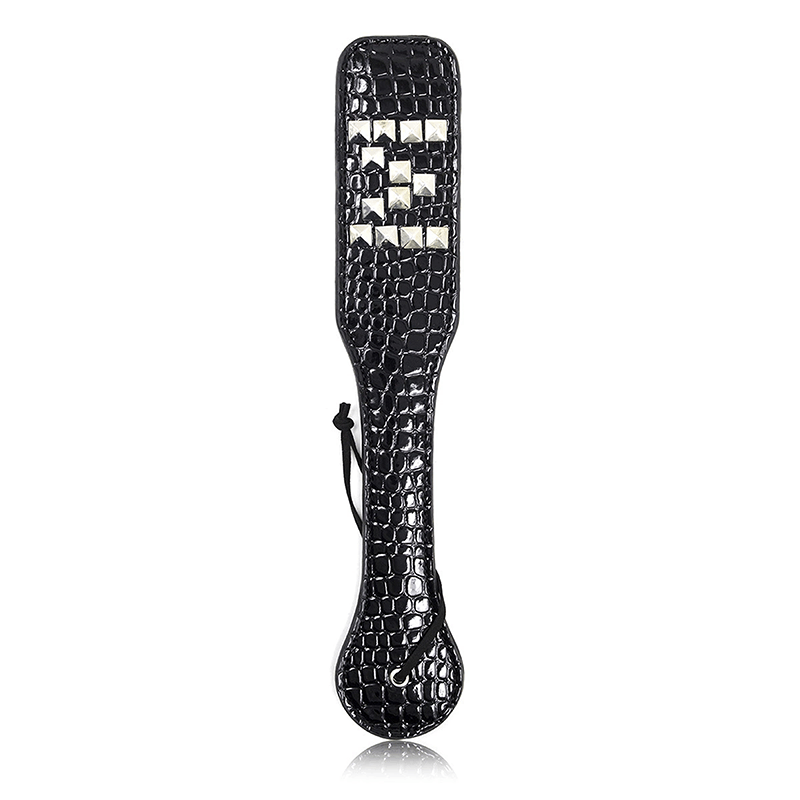 Pyramid Stud Crocodile Pattern Paddle style B detail view for shoppers