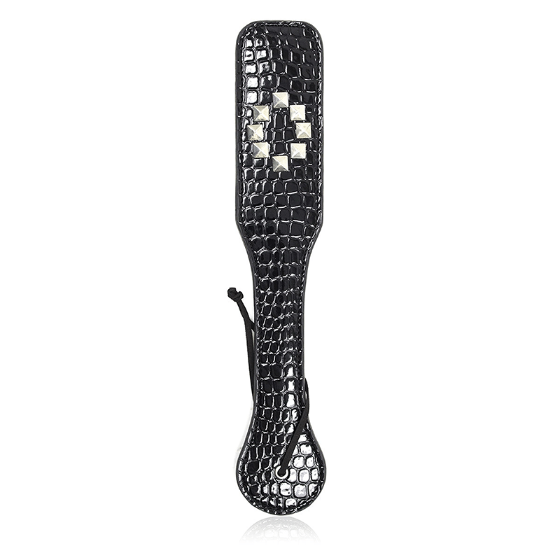 Pyramid Stud Crocodile Pattern Paddle style C alternate angle view