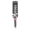 Ribbon Lace Leather Spanking Paddle style A alternate angle view