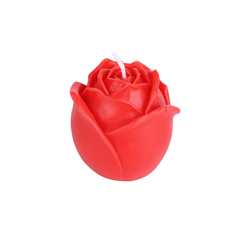 Rose Bud Low Temperature Wax Play Candle front angle detail