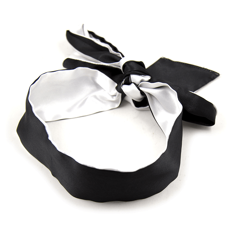 Satin Tie Bondage Blindfold style C alternate angle view