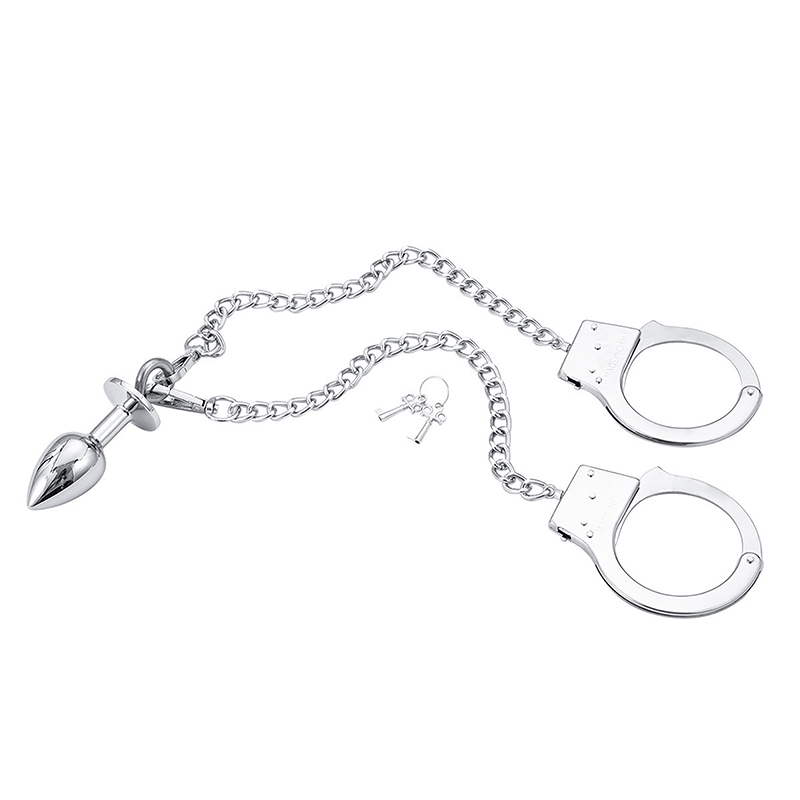 Stainless Steel Teardrop Butt Plug with Ring full gallery view