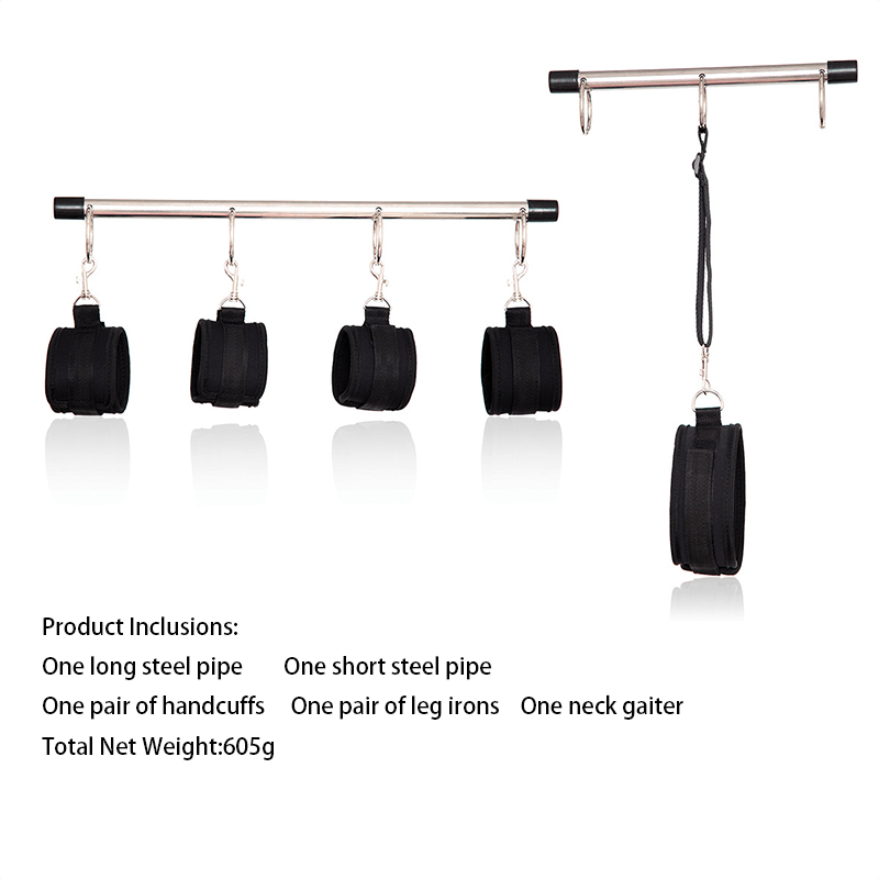 Steel Bar Wrist Ankle Collar Restraint Set style C side view detail