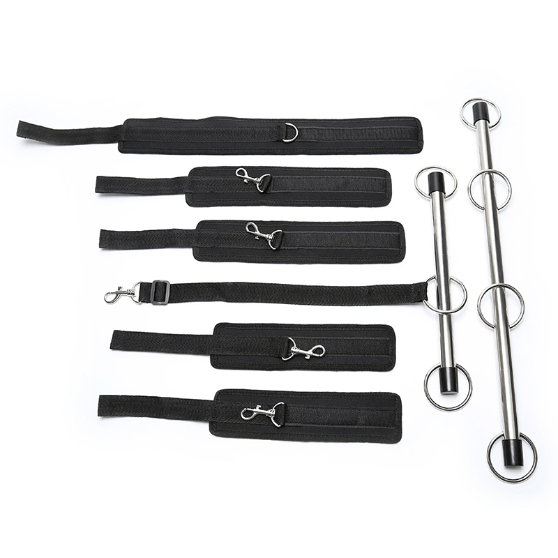 Steel Bar Wrist Ankle Collar Restraint Set style C front angle detail