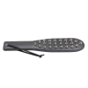 Steel Stud Patent Leather Spanking Paddle style A detail view for shoppers