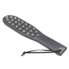 Steel Stud Patent Leather Spanking Paddle style A product layout view