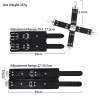 Studded Cross Wrist and Ankle Restraint Set style A style option view