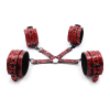 Studded Cross Wrist and Ankle Restraint Set style B main product view