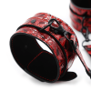 Studded Cross Wrist and Ankle Restraint Set style B front angle detail