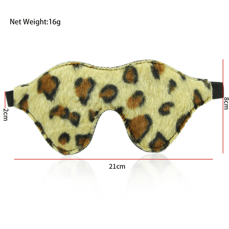 Studded Leather Blindfold Mask style B detail view for shoppers