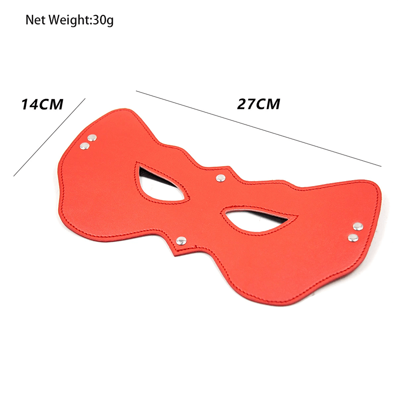 Studded Leather Blindfold Mask style D product layout view