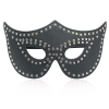 Studded Leather Blindfold Mask style H side view detail