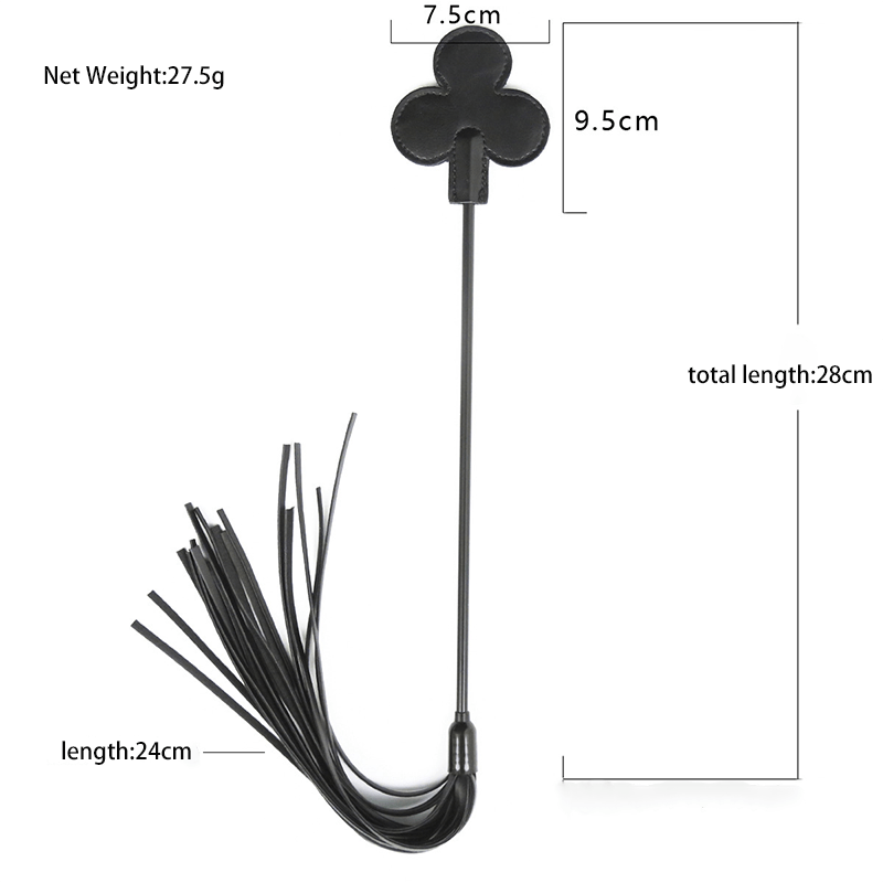 Tassel Spanking Paddle with Shaped Tip style B product layout view