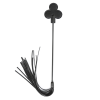 Tassel Spanking Paddle with Shaped Tip style B hardware and finish detail