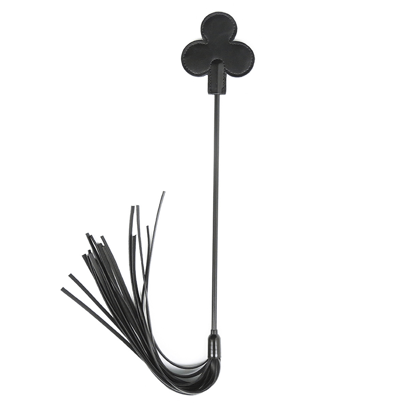 Tassel Spanking Paddle with Shaped Tip style B hardware and finish detail