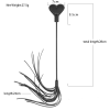 Tassel Spanking Paddle with Shaped Tip style D front angle detail