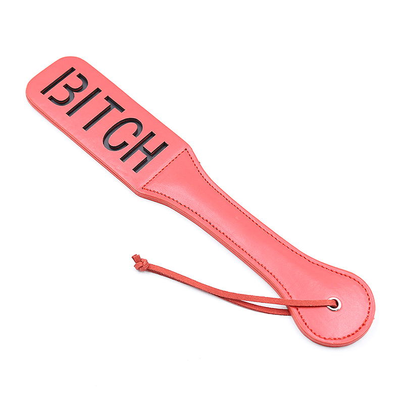 Text Print Leather Spanking Paddle style F main product view