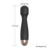 Textured Diamond Grip G-Spot Vibrator in black shape detail