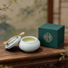 Jasmine solid perfume balm packaging with reusable decorative ceramic jar