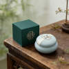 Ebony and Agarwood ceramic solid perfume balm in traditional Chinese style jar