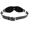 Adjustable Leather Blindfold with Studs style A alternate angle view