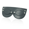 Adjustable Leather Blindfold with Studs style B hardware and finish detail