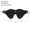 Adjustable Leather Blindfold with Studs style C side view detail