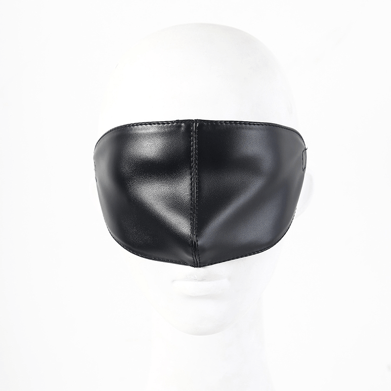 Contoured leather blindfold style A