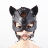 Fox Head Harness Gag Mask with Blindfold style A main product view