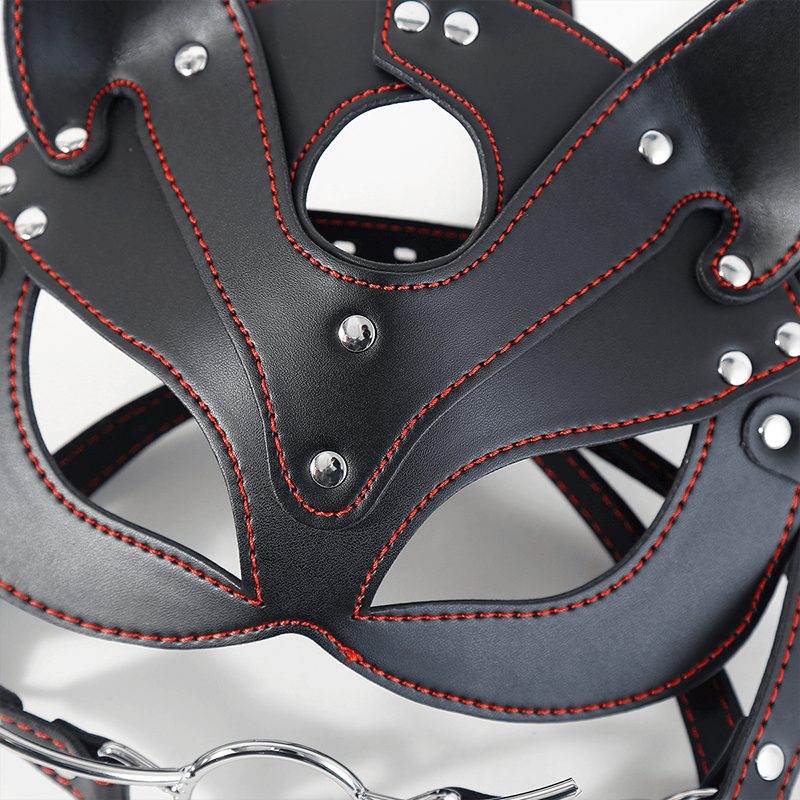 Fox Head Harness Gag Mask with Blindfold style A style option view