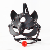 Fox Head Harness Gag Mask with Blindfold style B front angle detail