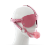Leather Face Mask with Ball Gag style B product layout view