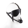 Leather Face Mask with Ball Gag style C full gallery view