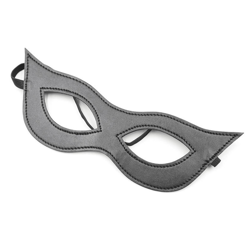 PU Leather Masquerade Eye Mask style A front angle detail