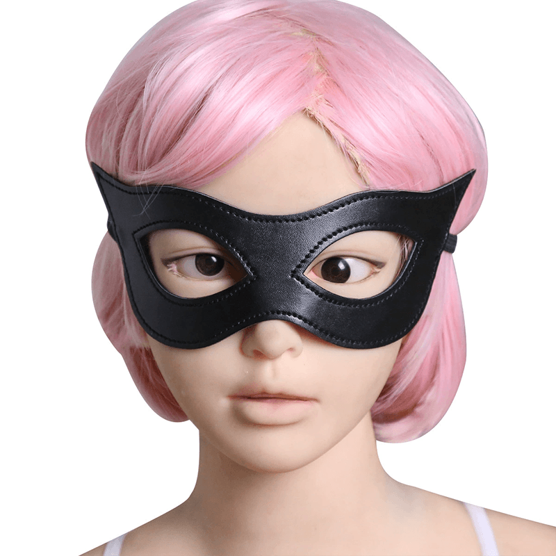 PU Leather Masquerade Eye Mask style A close-up product detail