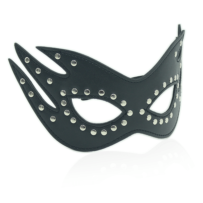 PU Leather Masquerade Eye Mask style B side view detail
