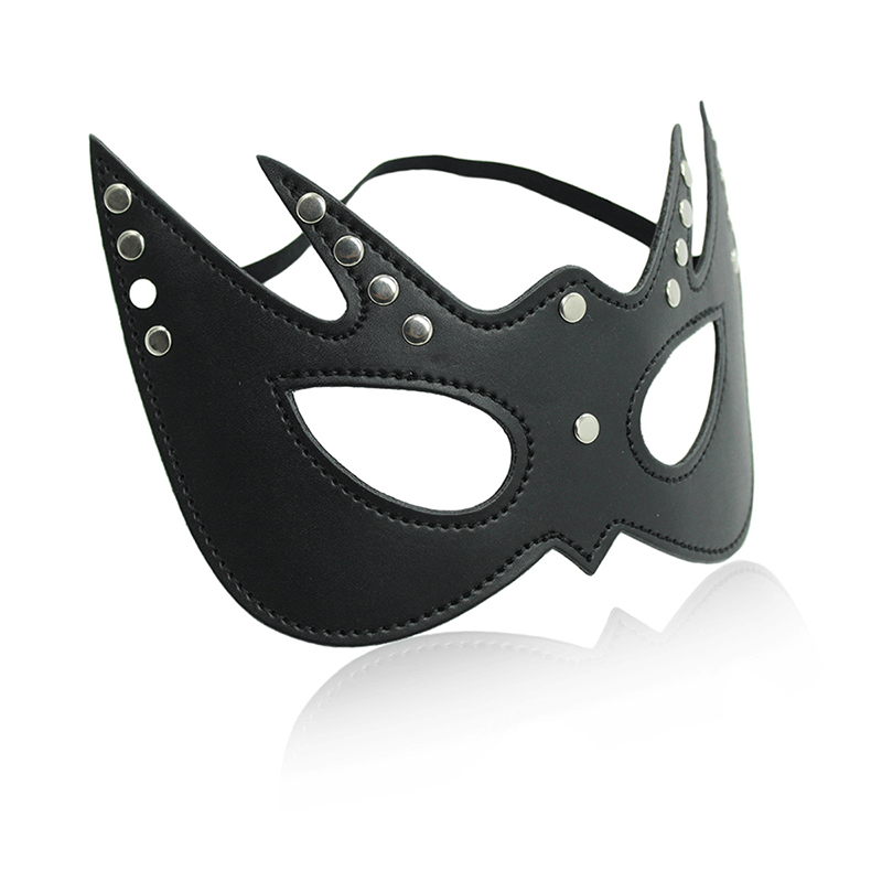 PU Leather Masquerade Eye Mask style E alternate angle view