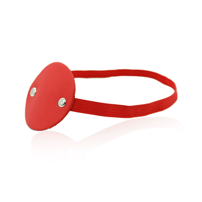 Single Eye Leather Blindfold Mask style A set or accessory view
